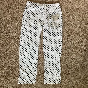 Victoria’s Secret PINK White Polka Dot PJ Pants